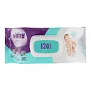 Салфетки влажные Bibby детские с клапаном 120 шт.