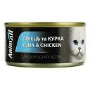 Влажный корм для кошек AnimAll, тунец с курицей, 85 г