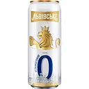 Пиво безалкогольне Львівське 1715 світле фільтроване 0.5% з/б 0.48 л (909341)