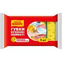 Губка кухонная крупнопористая Бонус Суперпин 5 шт.