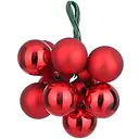 Ялинкові кульки-грони House of Seasons скляні 2 см червоні (8718861799941)