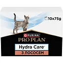Вологий додатковий корм для дорослих котів Purina Pro Plan Hydra Care для збільшення споживання рідини з лососем 75 г х 10 шт.
