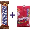 Набір: батончик Snickers з арахісом 50 г + Драже Skittles Bag Фрукти 95 г (788405)