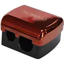 Точилка для карандашей Parisa двойная хромовая в ассортименте цветов