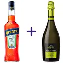 Набір: Аперитив Aperol Aperetivo 11% 0.7 л + Вино ігристе Moinet Blanc de Blancs біле екстра сухе 0.75 л