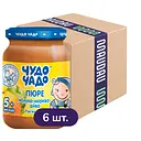 Упаковка пюре Чудо-Чадо Яблуко-морква-айва з цукром і вітаміном С 1.02 кг (170 г х 6 шт.)