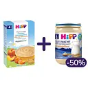 Набір: молочна каша HiPP Рисово-кукурудзяна Персик-Абрикос 250 г + Органічна каша HIPP Молочна зі Спельти На добраніч 190 г