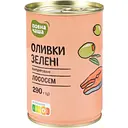 Оливки Повна Чаша зелені фаршировані лососем 290 г (702566)