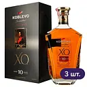 Бренді Koblevo Reserve 10 років витримки 40% в подарунковій упаковці 1.5 л (3 шт. х 0.5 л) 