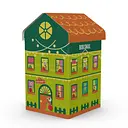 Рождественский бокс в виде дома Равлосити с игрушкой и стикером Bob Snail салатовый 384 г