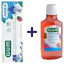 Набір: зубна паста-гель GUM Junior Strawberry 50 мл + Ополіскувач для порожнини рота GUM Junior 6+ 300 мл duplication