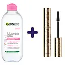 Набір: міцелярна вода Garnier Skin Naturals 400 мл + туш для вій L'Oreal Paris Panorama Volume Million Lashes Black 9.9 мл
