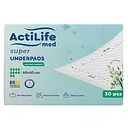 Пелюшки гігієнічні Actilife Med Super поглинаючі 60х60 см 30 шт.