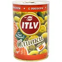Оливки ITLV зелені фаршировані лососем 314 мл 