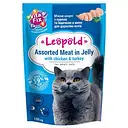 М'ясний корм для котів Леопольд Асорті з куркою та індичкою в желе 100 г