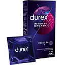 Презервативи латексні з силіконовою змазкою Durex Intense Orgasmic, рельєфні, зі стимулюючим гелем-змазкою, 12 шт. (3044083)
