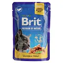 Влажный корм для кошек Brit Premium Cat pouch лосось и форель 100 г