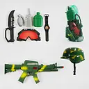 Ігровий набір "Військовий" автомат, шолом, окуляри, ніж 8015