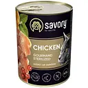 Уценка. Влажный корм для взрослых стерилизованных кошек Savory Cat Can Adult Sterilised с курицей 400 г