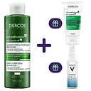 Шампунь-скраб Vichy Dercos для глибокого очищення шкіри голови та волосся 250 мл + набір для догляду