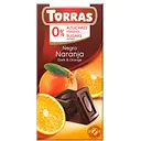 Шоколад черный Torras с апельсином без сахара 75 г