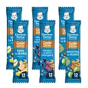 Набір: Фруктово-злаковый батончик Gerber Банан та яблуко 25 г х 2 шт. + Чорниця та чорна смородина 25 г х 2 шт. + Яблуко та виноград 25 г х 2 шт.