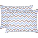Наволочка Home Line Зиг заг бязь 50х70 см блакитно-коричнева 2 шт. (175854)
