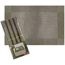 Набір килимків для сервірування Versailles Затишний 45х30 см 4 шт. сірий (141229)