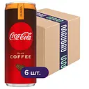 Упаковка напитка Coca-Cola Plus Coffee Caramel безалкогольный сильногазированный 1.5 л (0.25 л х 6 шт.)