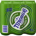 Уценка. Пиво Tuborg Green светлое 4.6% 3 л (6 шт. по 0.5 л) ж/б