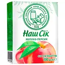 Сік Наш Сік Яблучно-персиковий з м’якоттю 200 мл (913808)