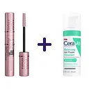 Набор: тушь для ресниц Maybelline New York Lash Sensational Sky High оттенок черный 7,2 мл + балансирующая легкая пенка CeraVe для очищения нормальной, комбинированной и чувствительной кожи лица 50 мл
