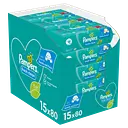 Уцінка. Набір дитячих вологих серветок Pampers Baby Fresh Clean, 1200 шт. (15 упаковок по 80 шт.)