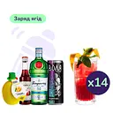 Коктейль безалкогольный Заряд ягод (набор ингредиентов) х14 порций на основе джина Tanqueray Alcohol Free