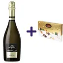 Набор: игристое вино Moinet Prosecco DOC белое экстра сухое 0.75 л + набор конфет Ferrero Collection Grand Assortment 197 г 