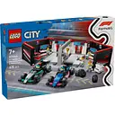 Конструктор LEGO City Гараж F1 та автомобілі Mercedes-AMG і Alpine 678 деталей (60444)