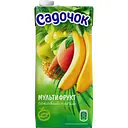 Мультифруктовий соковий напій Садочок з м'якоттю пастеризований 0.95 л