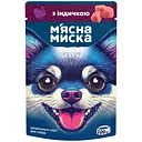 Влажный корм для взрослых собак М'ясна Миска с индейкой кусочки в соусе 100 г