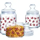 Банка Luminarc Club love blush набір 0.5 л, 0.75 л, 1 л (X2218)