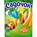 Мультифруктовий соковий напій Садочок з м'якоттю пастеризований 0.2 л (пластикова трубочка)
