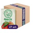 Упаковка сока Наш Сік Яблочно-персиковый с мякотью 5.4 л (200 мл х 27 шт.)
