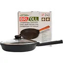 Уцінка. Сковорода Brizoll Optima-Black з кришкою чавунна 24х4 см (O2440-P1-C)