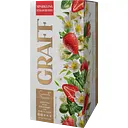 Чай зелений Graff Полуничне ігристе/ Sparkling Strawberry з ароматом полуниці та базиліка 20 шт. x 1.5 г