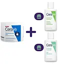Зволожуючий крем CeraVe для сухої та дуже сухої шкіри обличчя та тіла 340 мл + набір засобів для обличчя