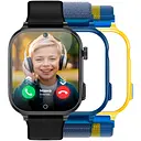 Детские смарт-часы JETIX G100 4G со сменным корпусом (в комплекте Черный, Синий, Желто-синий)