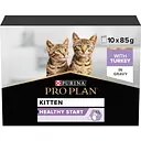Вологий корм для кошенят Purina Pro Plan Kitten Healthy Start шматочки у підливці з індичкою 850 г (10 шт. х 85 г)