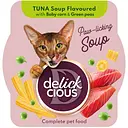 Суп для кошек Delickcious из тунца с мини-кукурузой и зеленым горошком 80 г