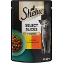 Влажный корм для кошек Sheba, с курицей и говядиной в соусе, 85 г