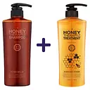 Набір: шампунь Daeng Gi Meo Ri Медова терапія Honey Therapy Shampoo 500 мл + кондиціонер для волосся Daeng Gi Meo Ri Honey Therapy Treatment 500 мл