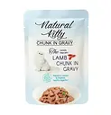 Влажный корм для кошек Natural Kitty в виде кусочков курицы и тунца с легкими ягненка в соусе 85 г